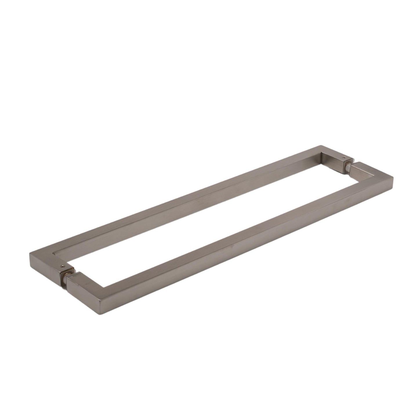 Brushed Nickel 18 Inch Square Back to Back Towel Bar