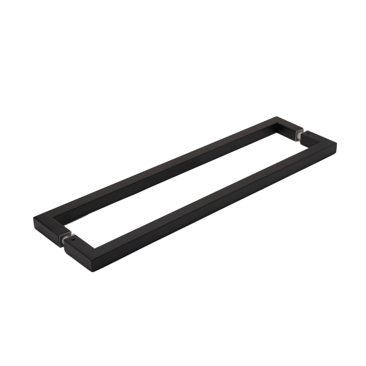 Matte Black 18 Inch Square Back to Back Towel Bar