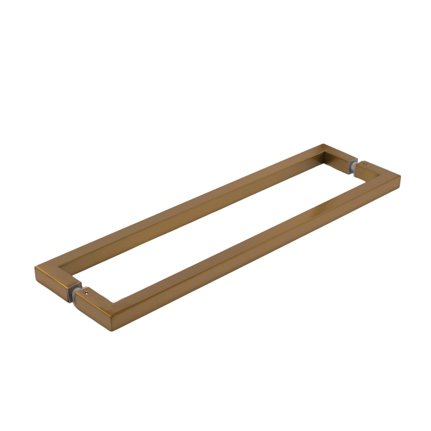 Satin Gold 18 Inch Square Back to Back Towel Bar