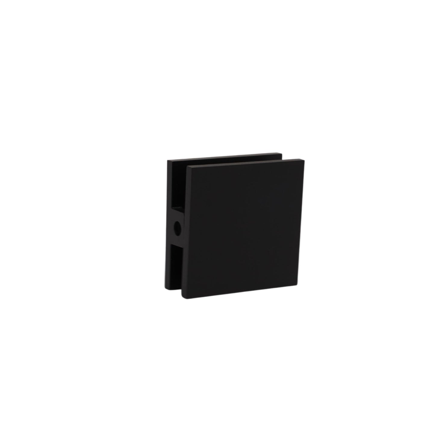 Matte Black 0 Degree Single Hole Square Edge Glass Clamp