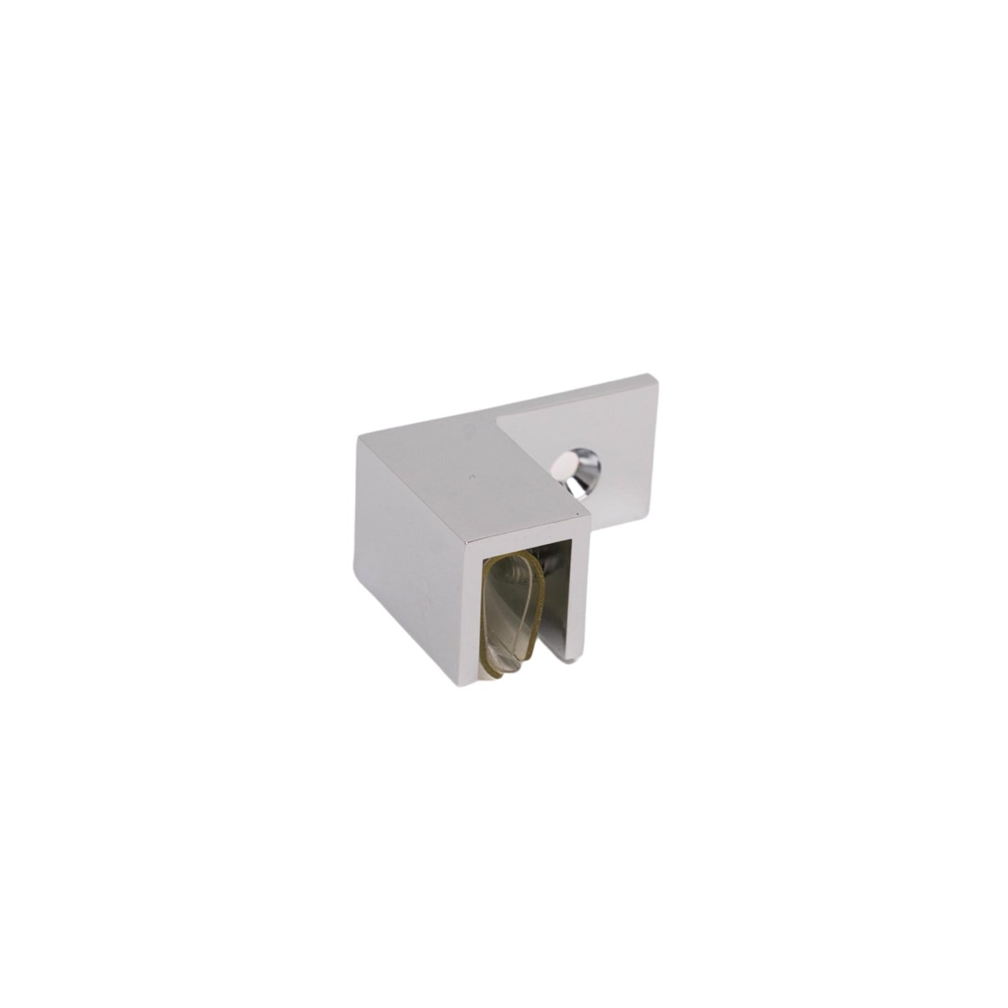 Chrome Sleeve Over Wall Mount Glass Clamp (Left)