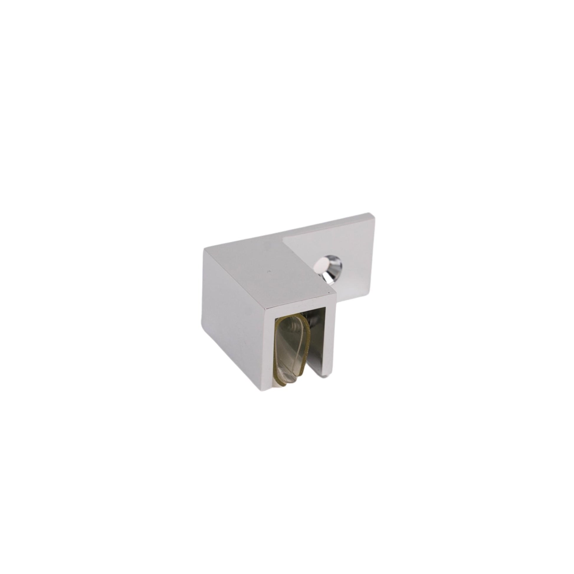 Chrome Sleeve Over Wall Mount Glass Clamp (Left)