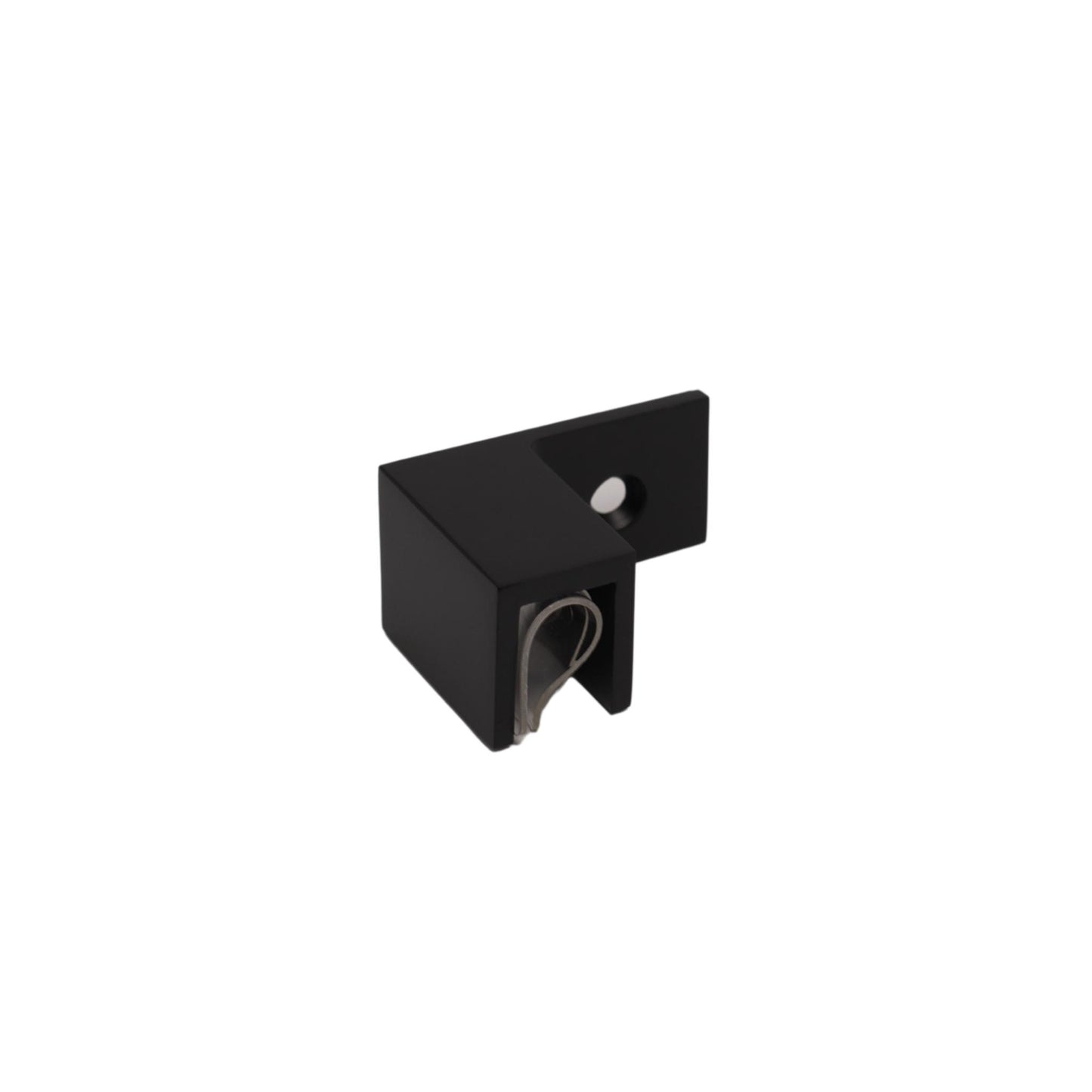 Matte Black Sleeve Over Wall Mount Glass Clamp (Left)