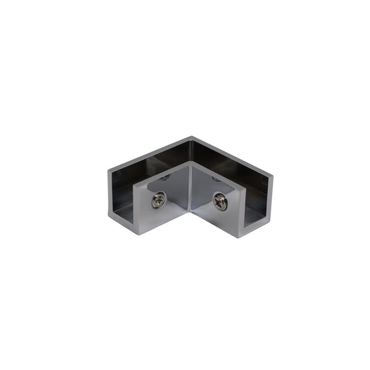 Chrome 90 Degree Sleeve Over Glass Clamp