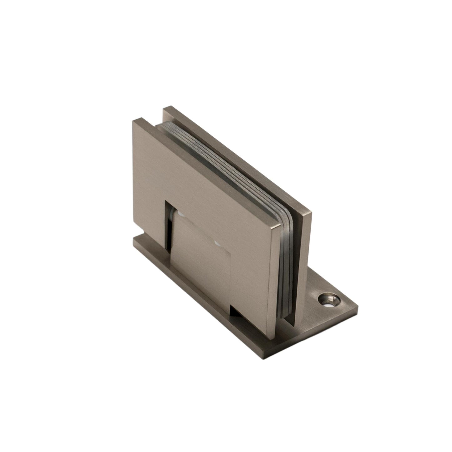 Brushed Nickel 90 Degree Square Edge Off Set Back Plate Wall Mount Hinge