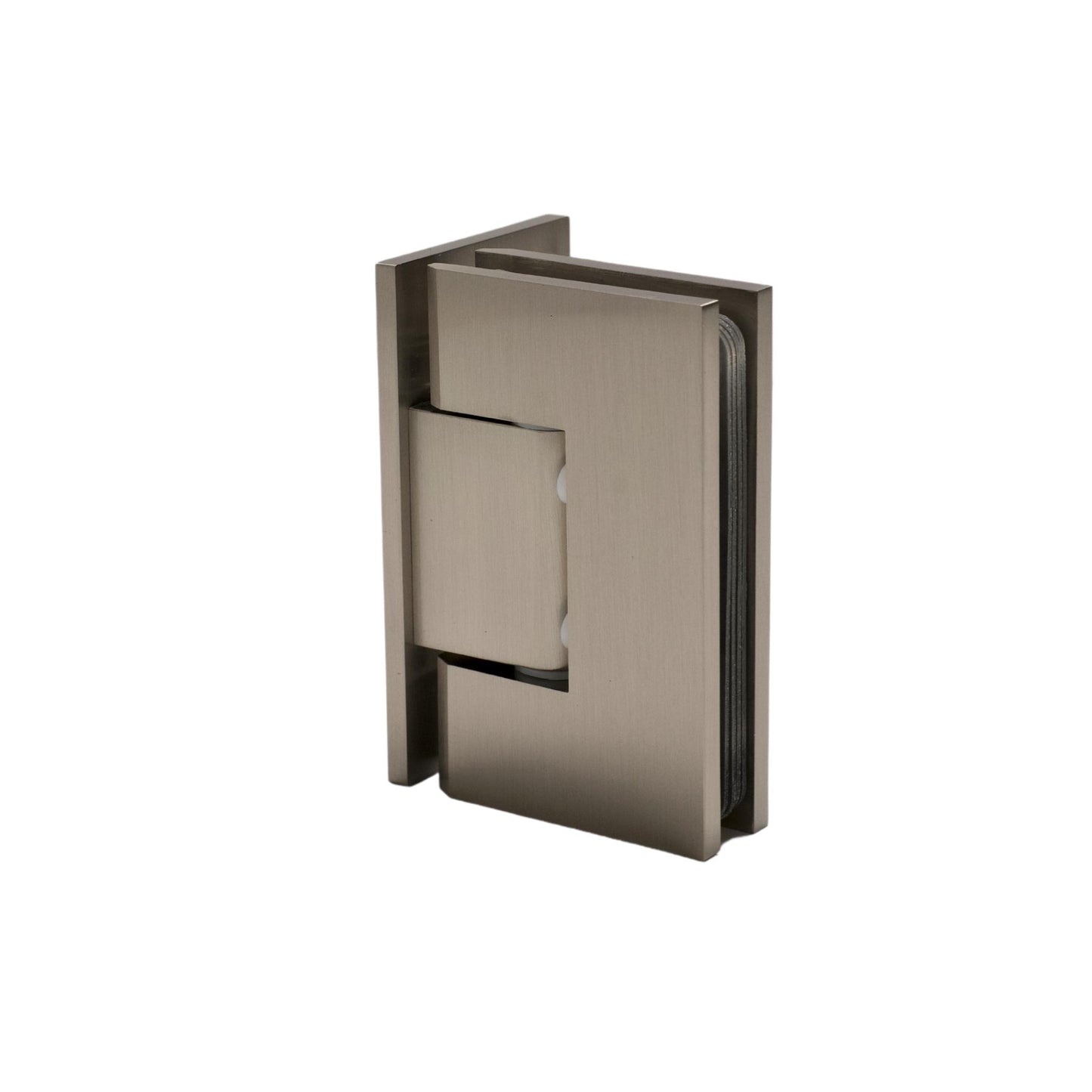 Brushed Nickel 90 Degree Square Edge Off Set Back Plate Wall Mount Hinge