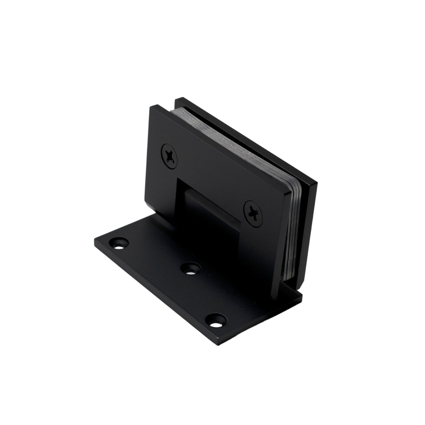 Matte Black 90 Degree Square Edge Off Set Back Plate Wall Mount Hinge