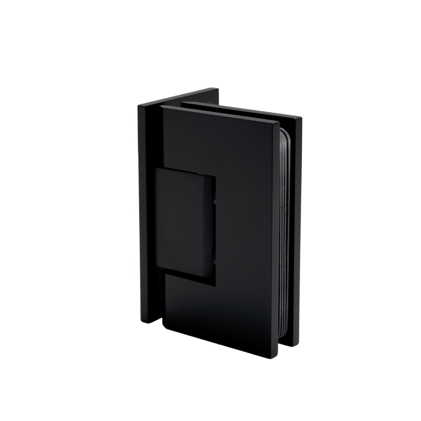 Matte Black 90 Degree Square Edge Off Set Back Plate Wall Mount Hinge