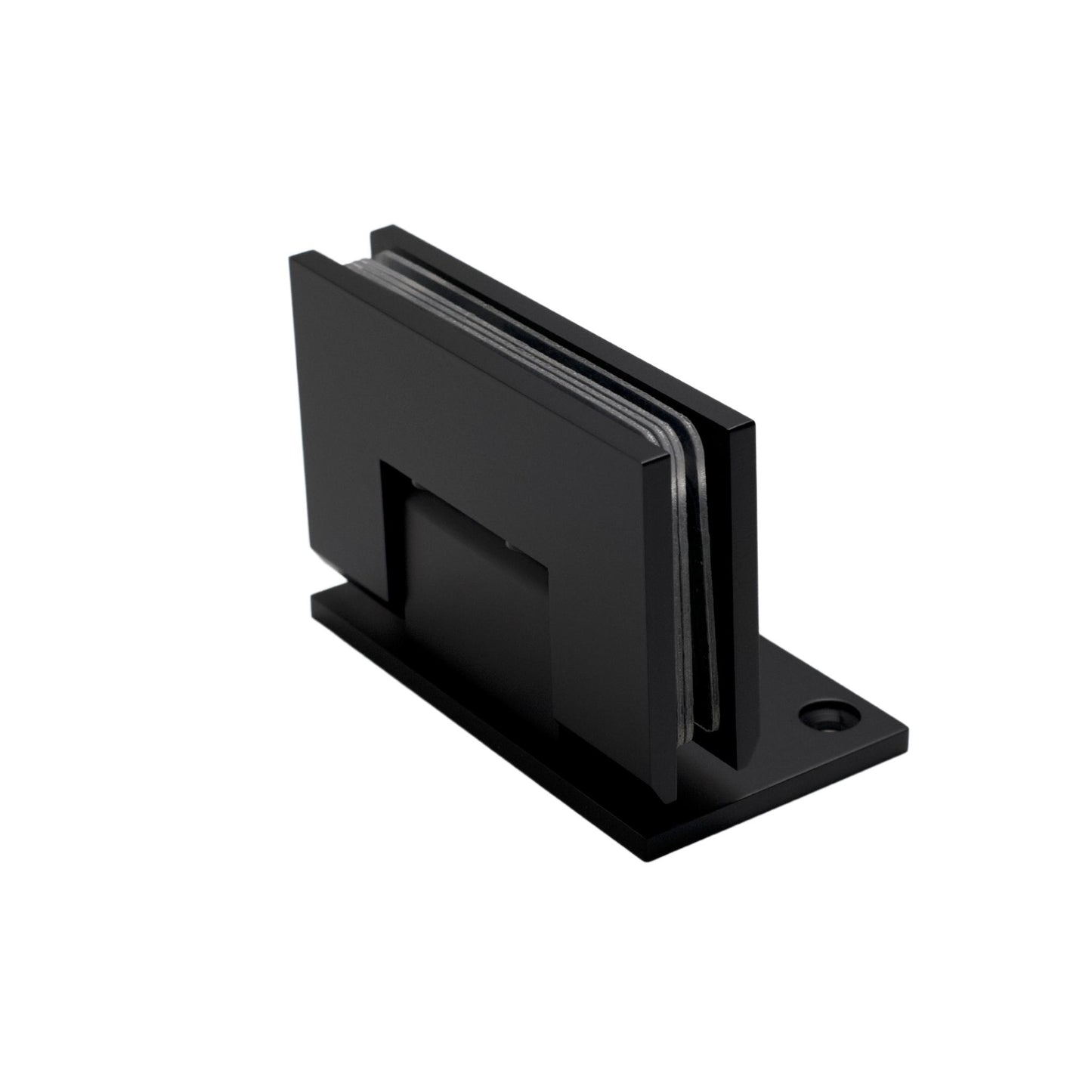 Matte Black 90 Degree Square Edge Off Set Back Plate Wall Mount Hinge