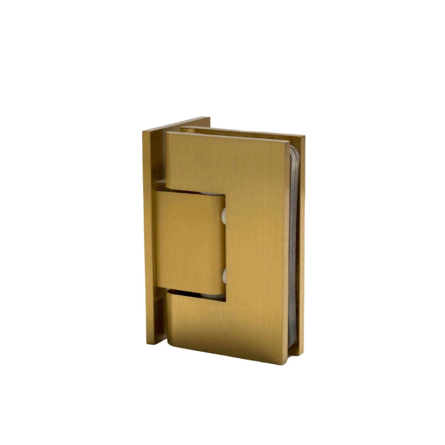 Satin Gold 90 Degree Square Edge Off Set Back Plate Wall Mount Hinge