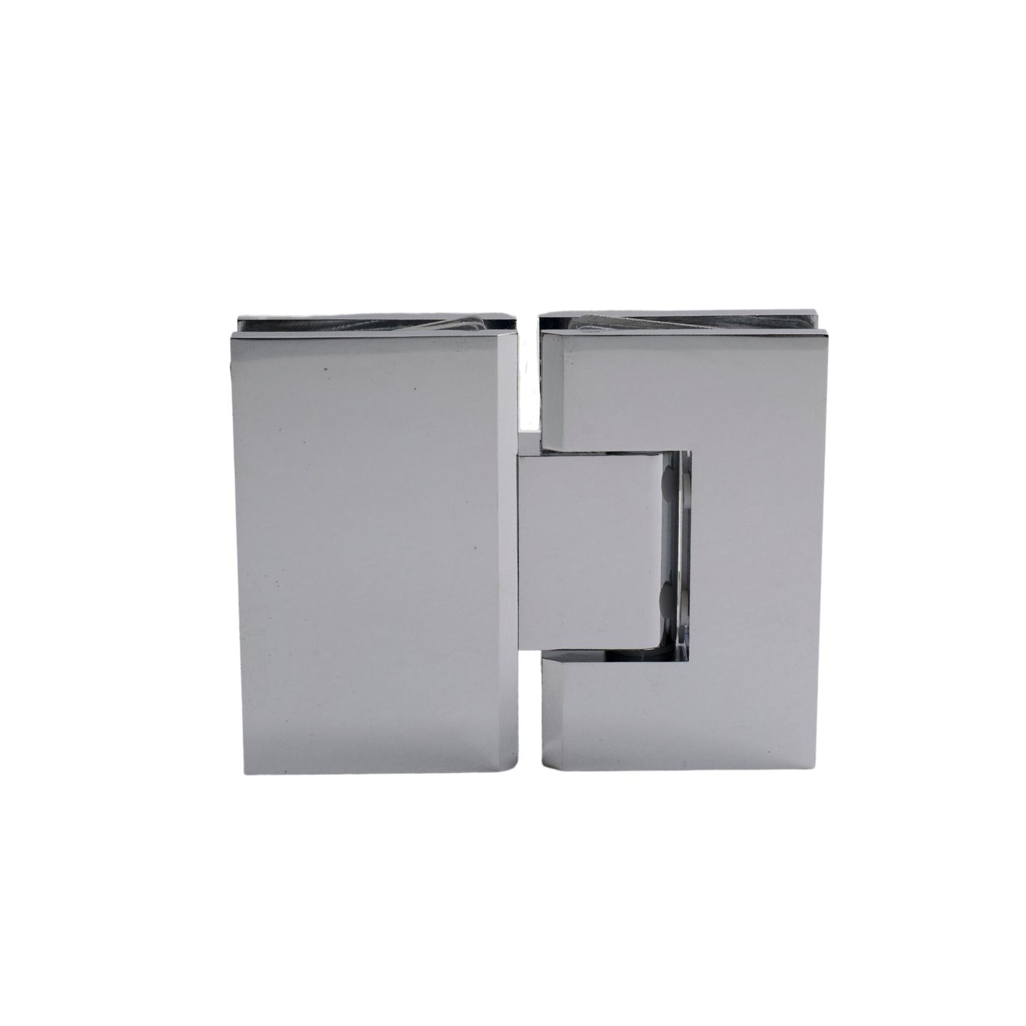 Chrome 180 Degree Square Edge Glass to Glass Hinge