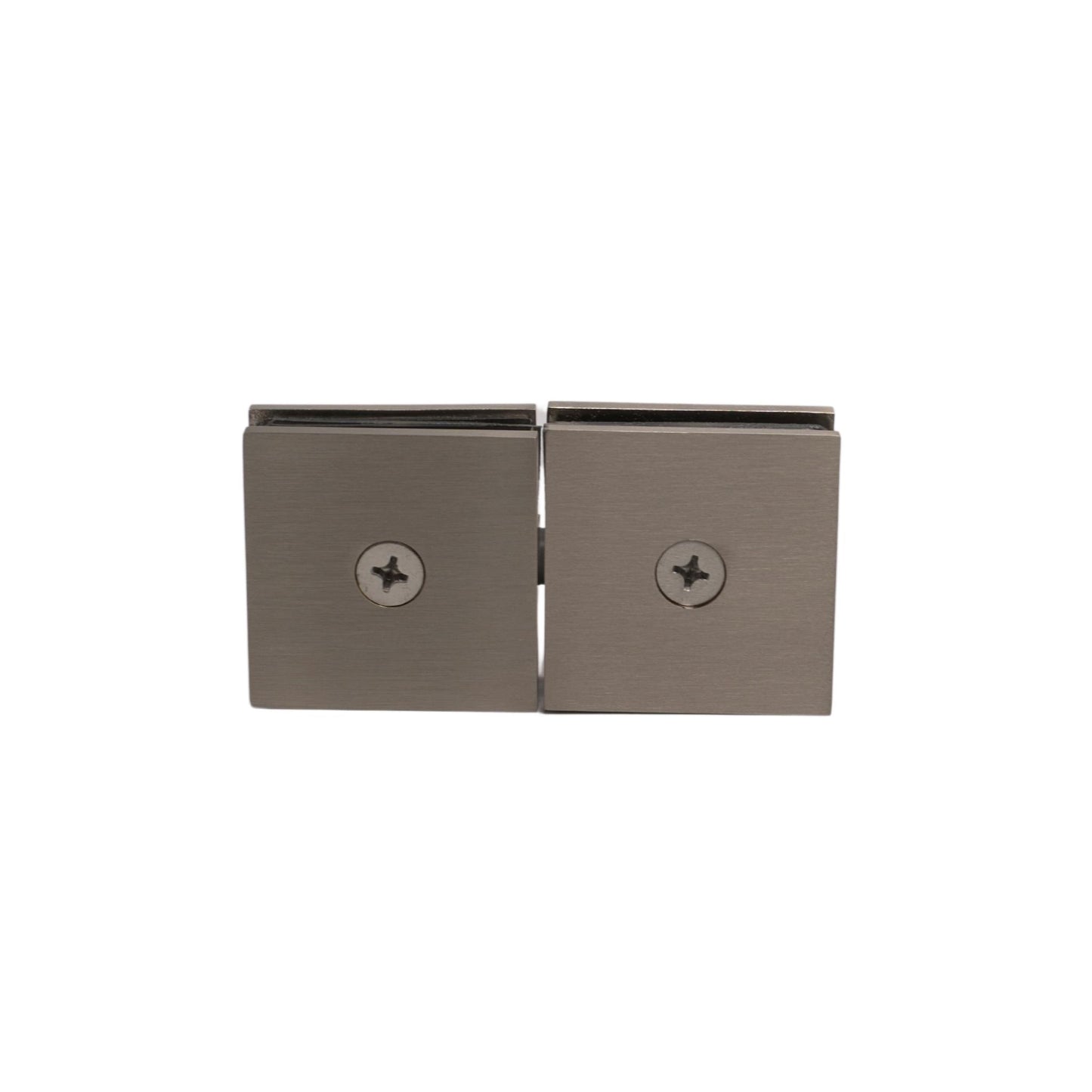 Brushed Nickel 180 Degree Glass To Glass Movable Transom Glass Clamp