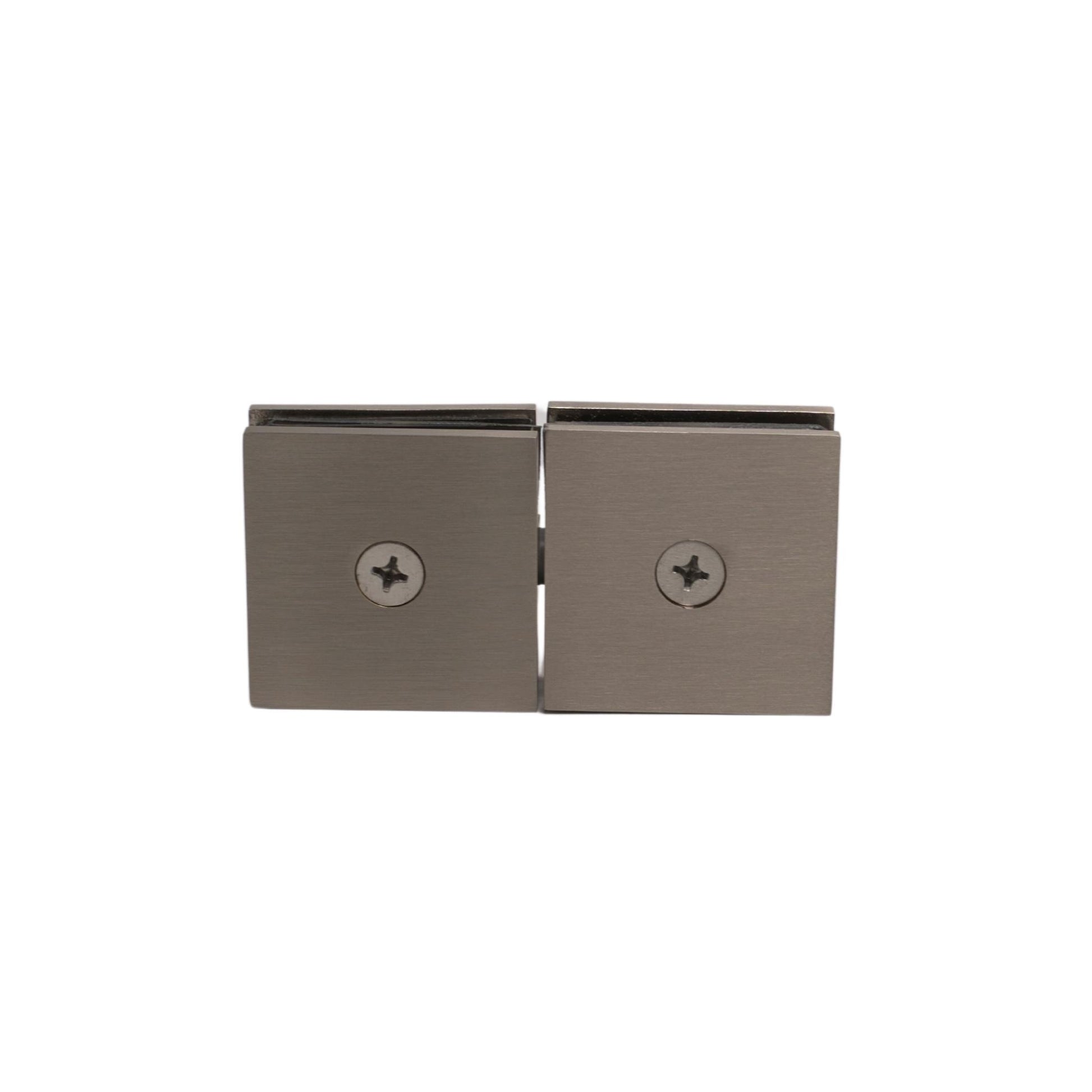 Brushed Nickel 180 Degree Glass To Glass Movable Transom Glass Clamp