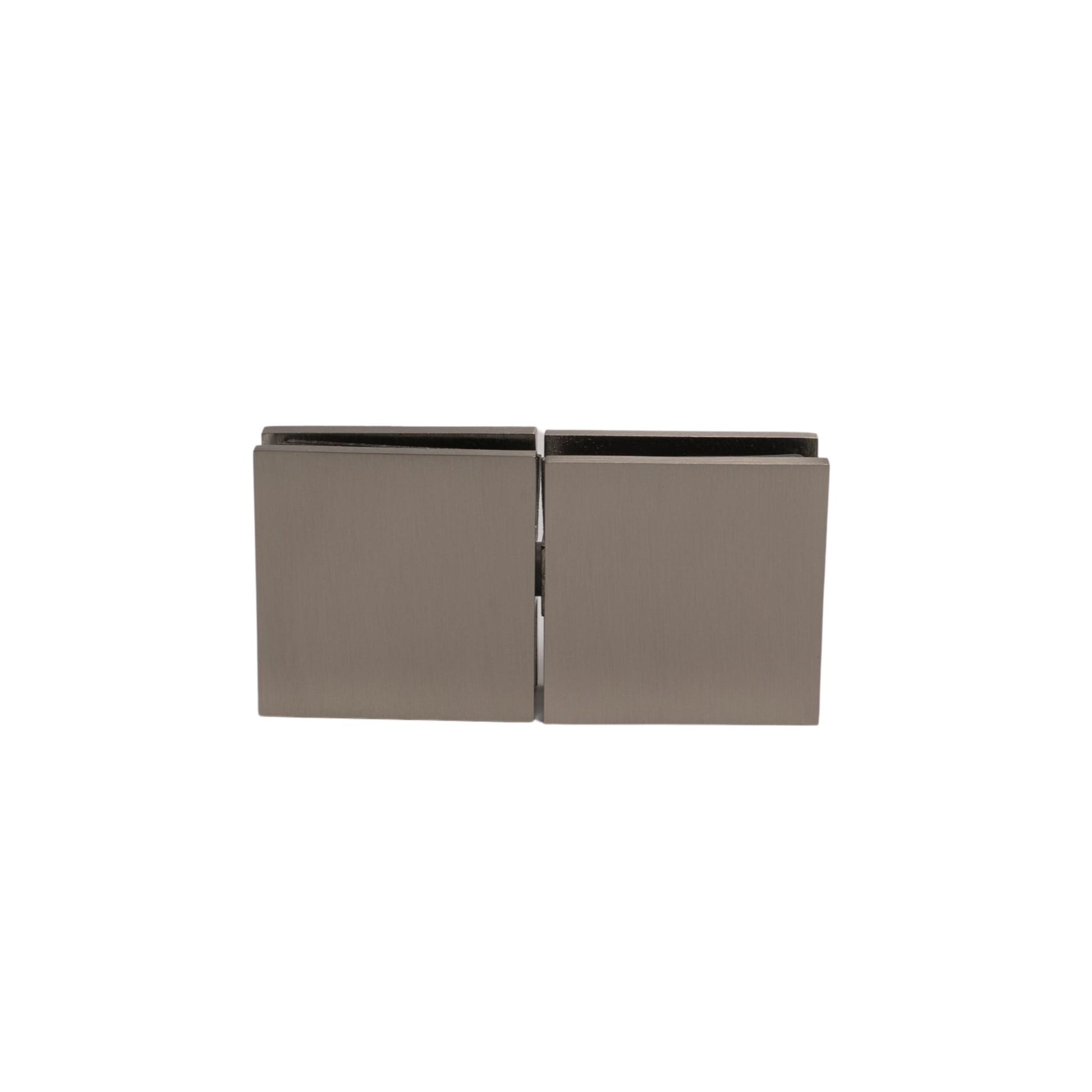 Brushed Nickel 180 Degree Glass To Glass Movable Transom Glass Clamp