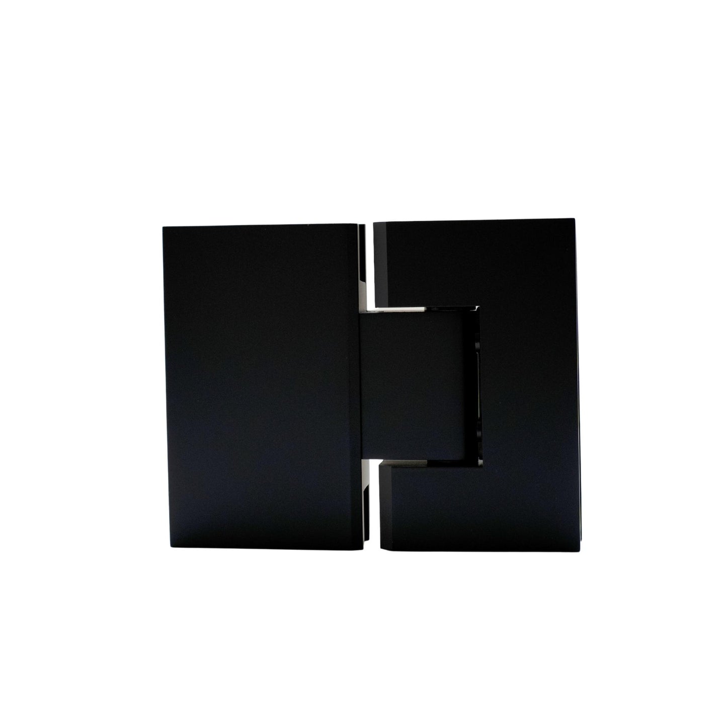 Matte Black 180 Degree Square Edge Glass to Glass Hinge