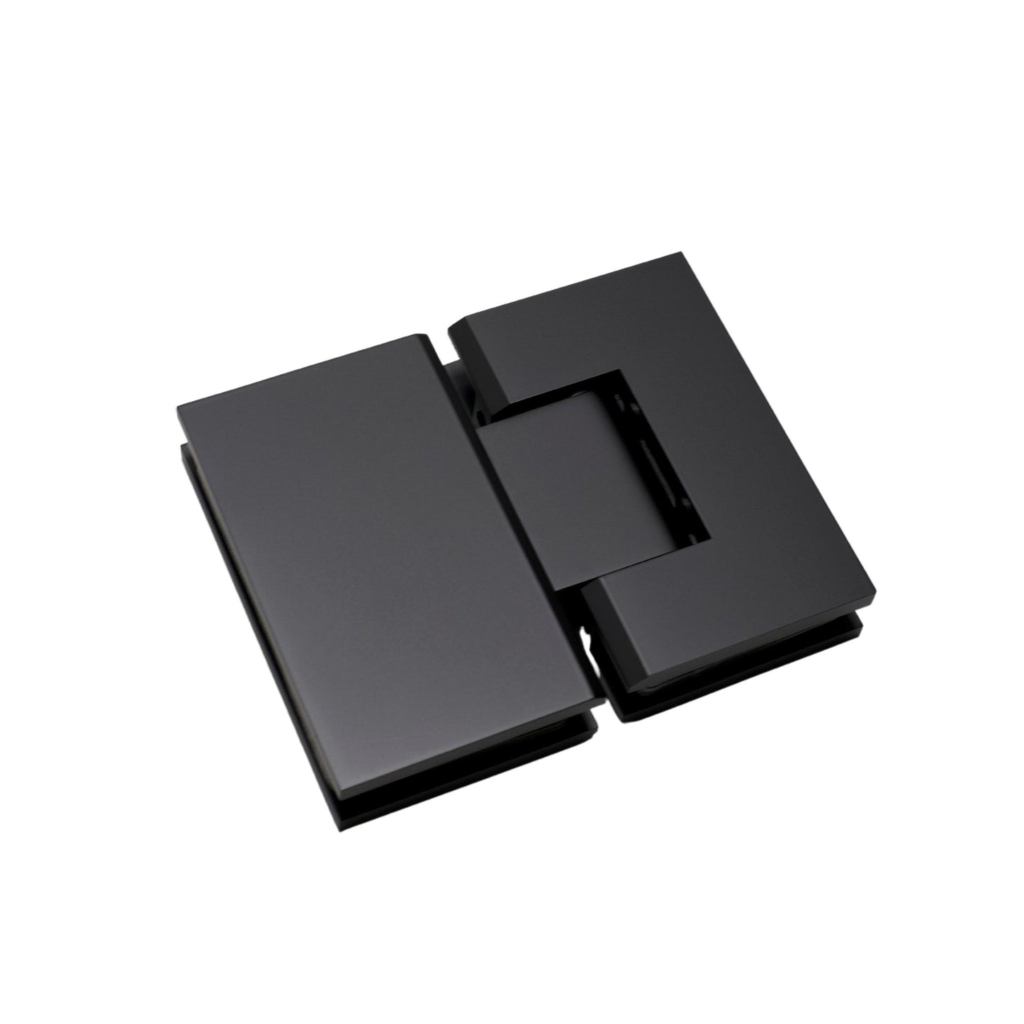 Matte Black 180 Degree Square Edge Glass to Glass Hinge