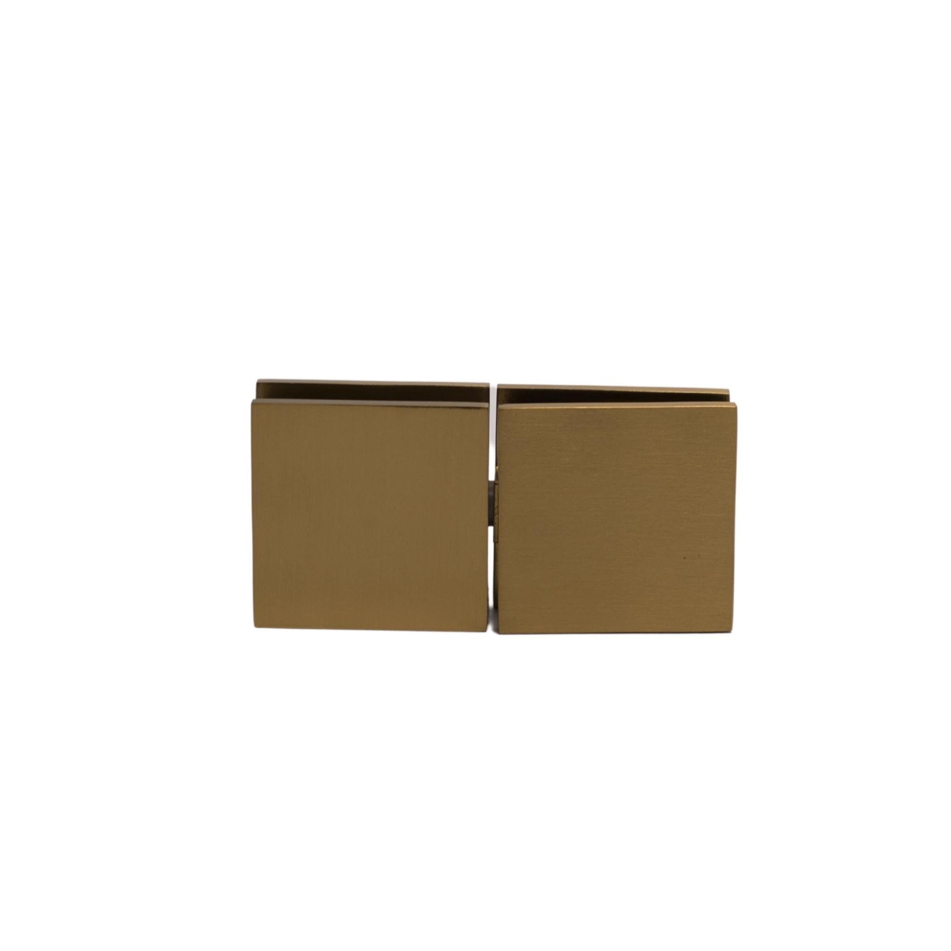 Satin Gold 180 Degree Glass To Glass Movable Transom Glass Clamp