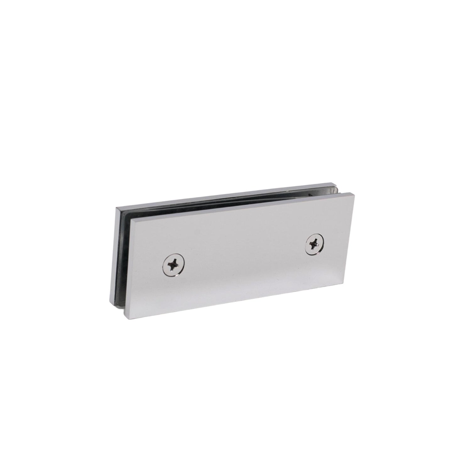Chrome 180 Degree Square Edge Glass To Glass Clamp