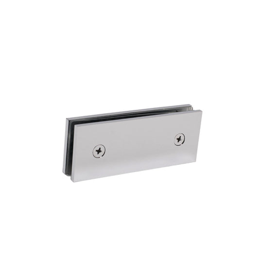Chrome 180 Degree Square Edge Glass To Glass Clamp