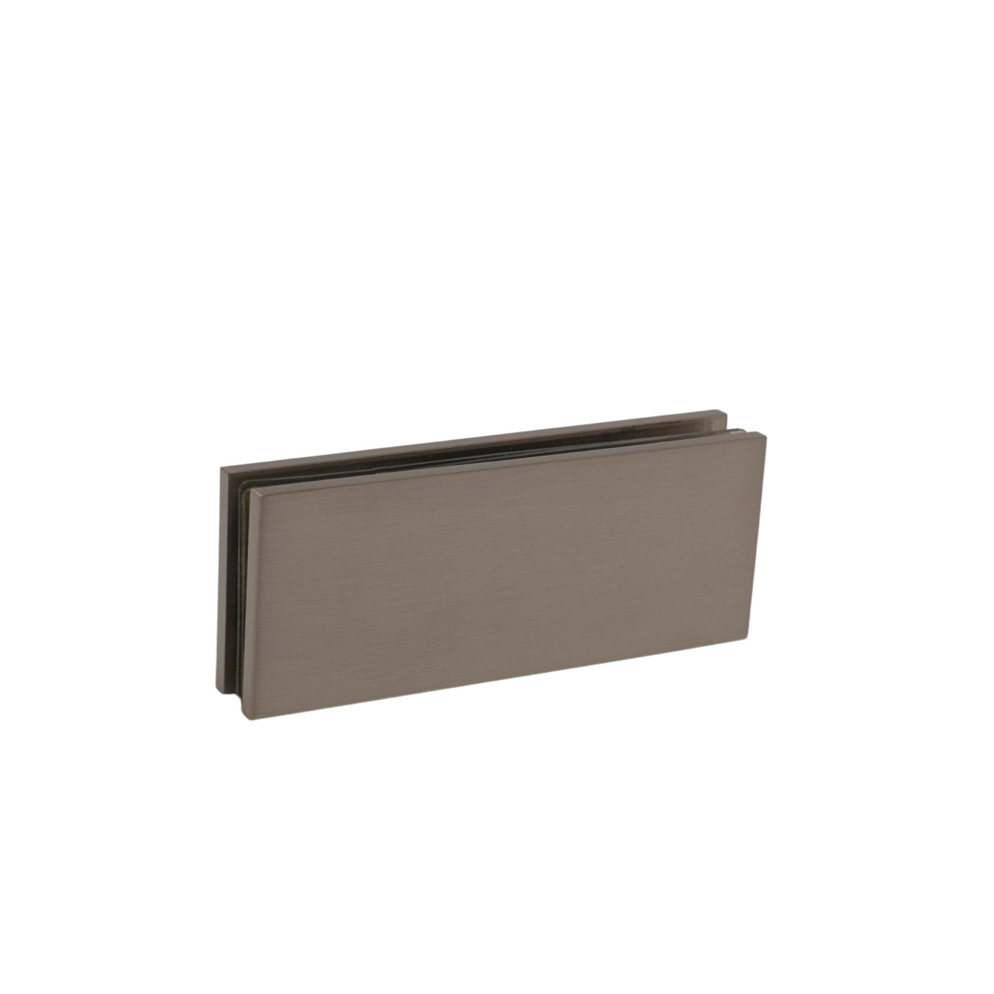 Brushed Nickel 180 Degree Square Edge Glass To Glass Clamp
