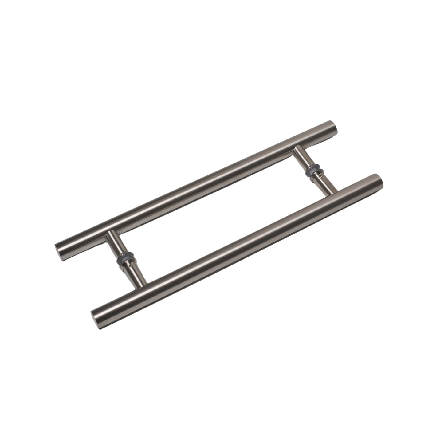 Twelve inch brushed nickel ladder pull handle with 1" tube diameter