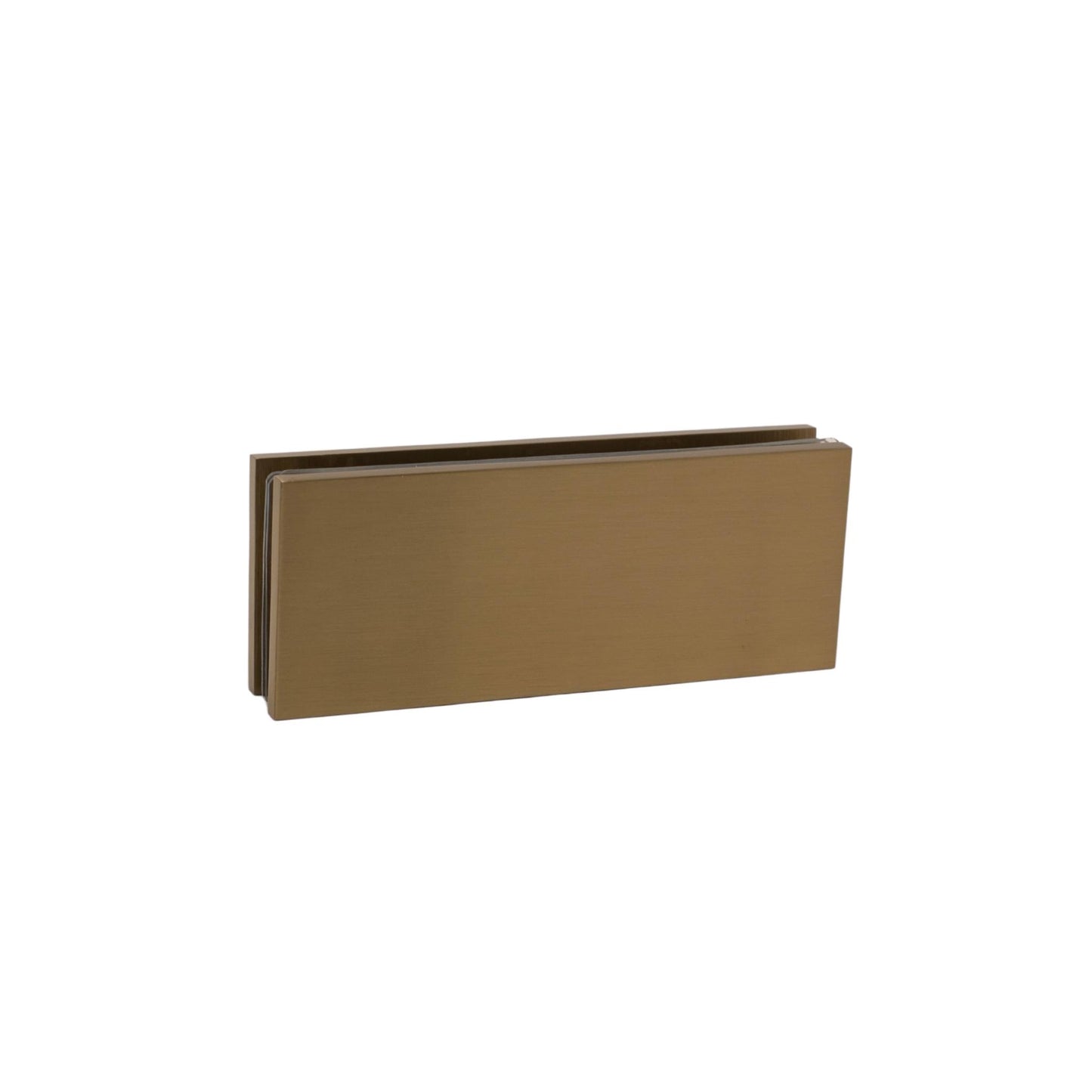 Satin Gold 180 Degree Square Edge Glass To Glass Clamp