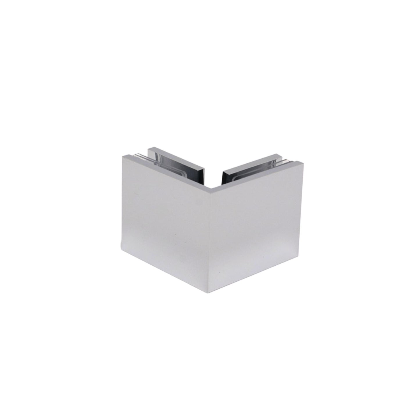 Chrome 90 Degree Square Edge Glass to Glass Clamp