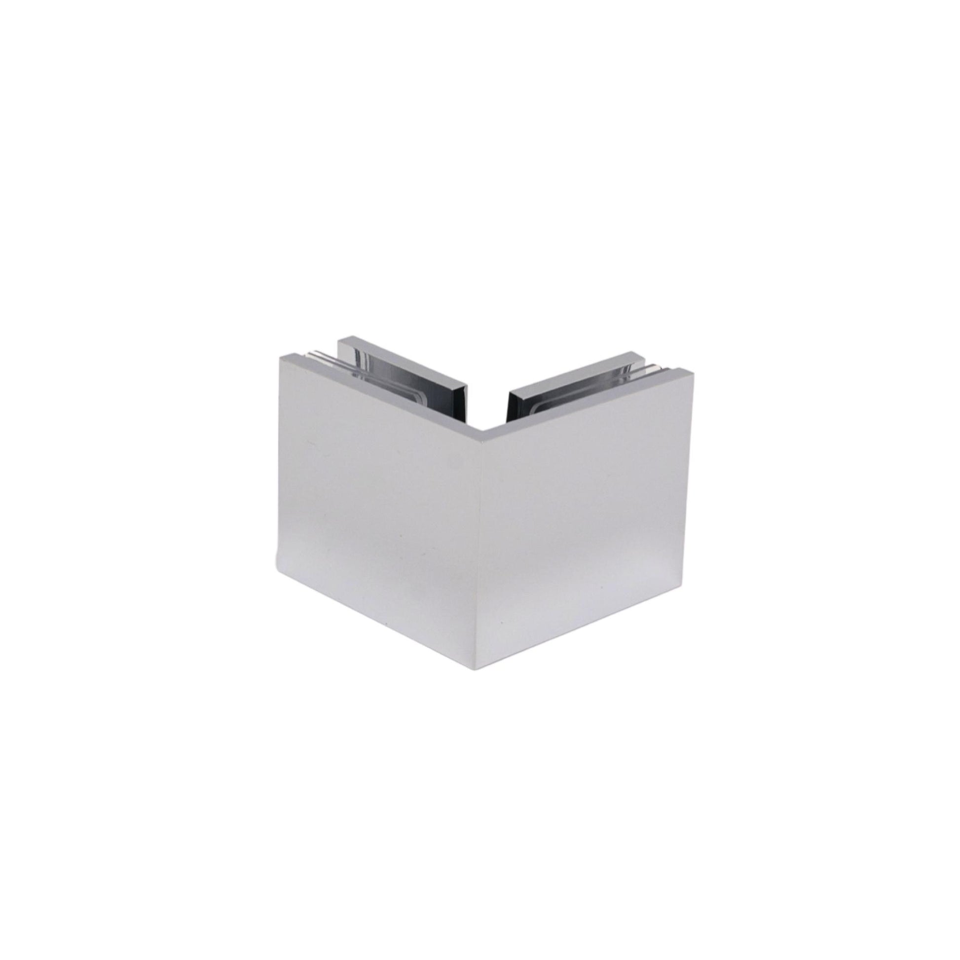 Chrome 90 Degree Square Edge Glass to Glass Clamp