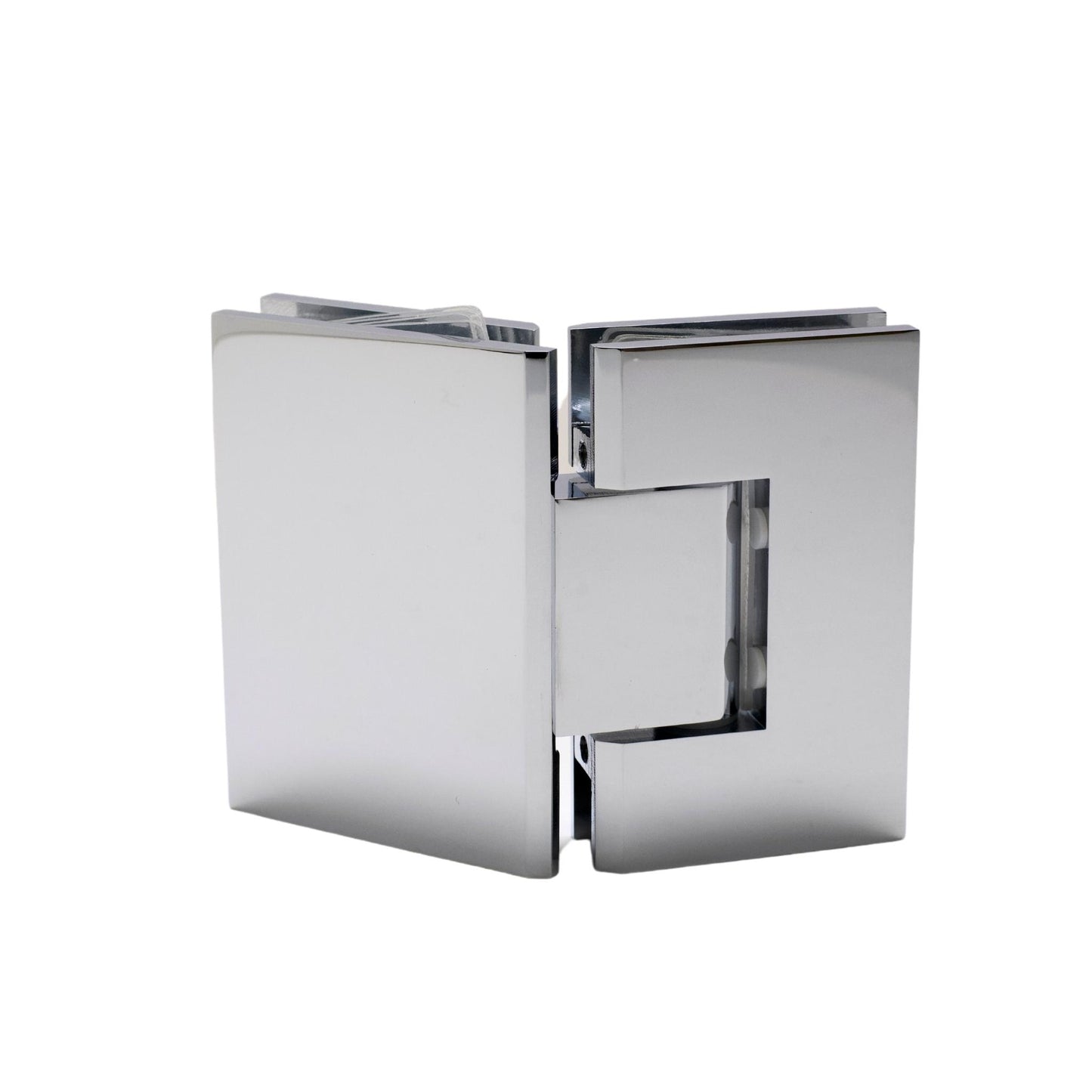 Chrome 135 Degree Square Edge Glass to Glass Hinge