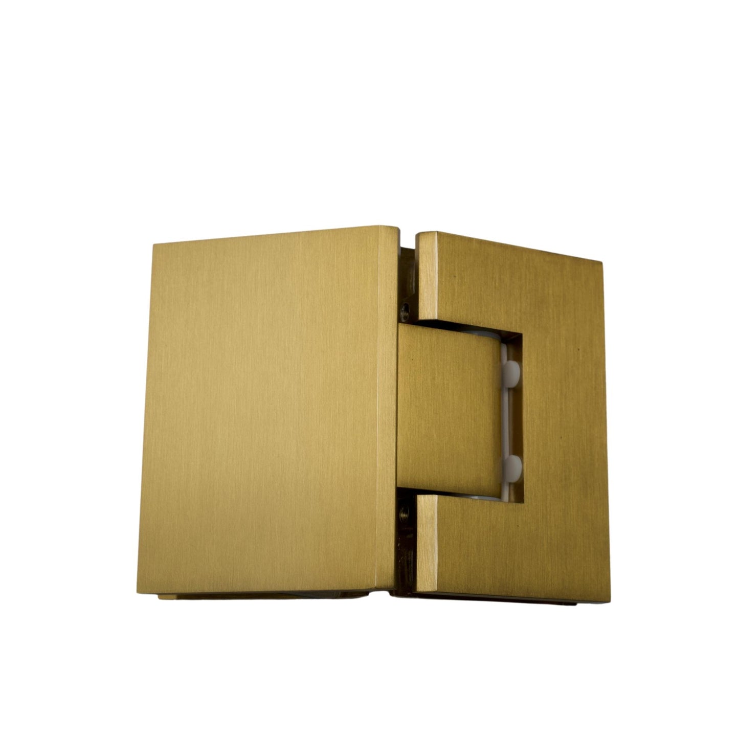 Satin Gold 135 Degree Square Edge Glass to Glass Hinge