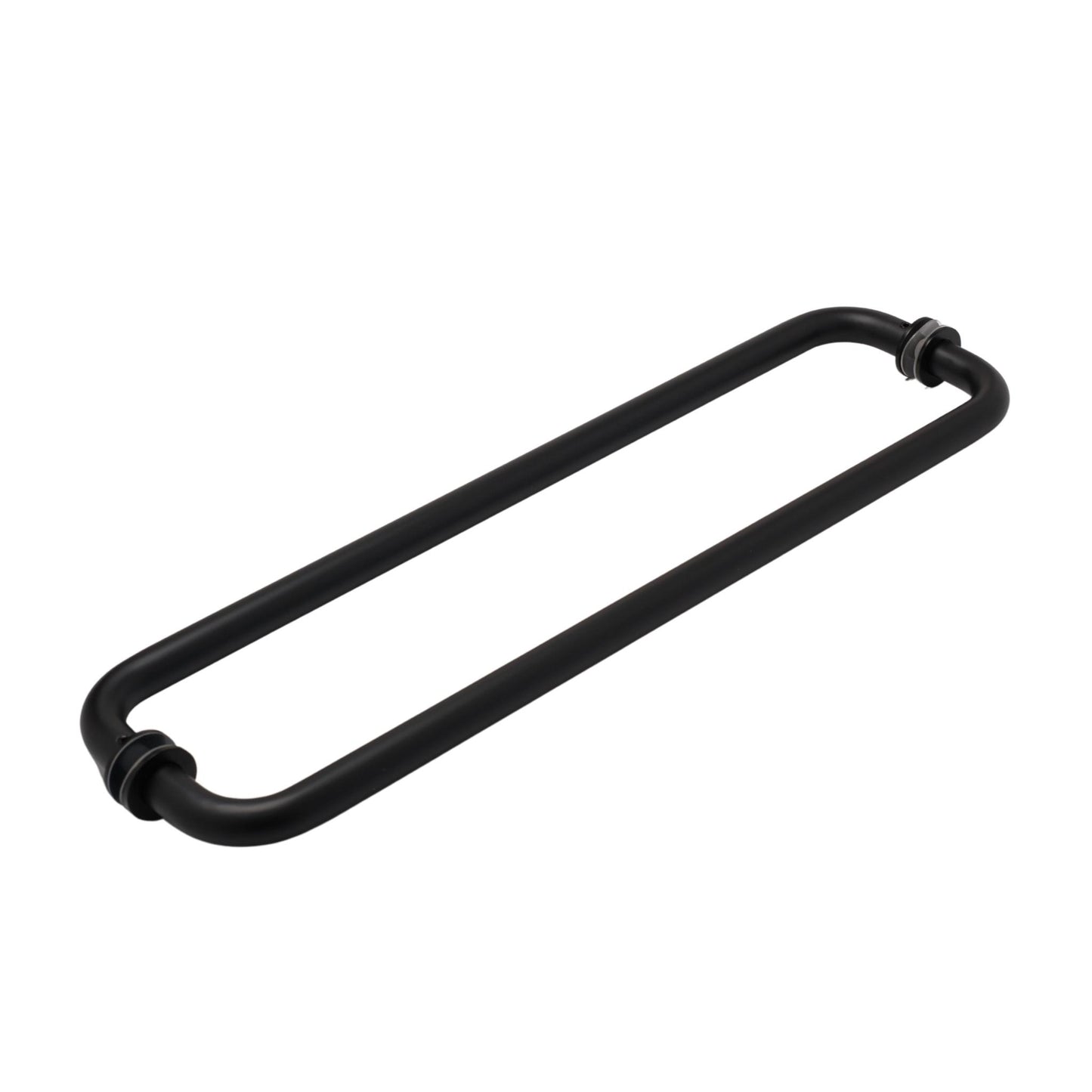 18 Inch Matte Black Round Back to Back Towel Bar