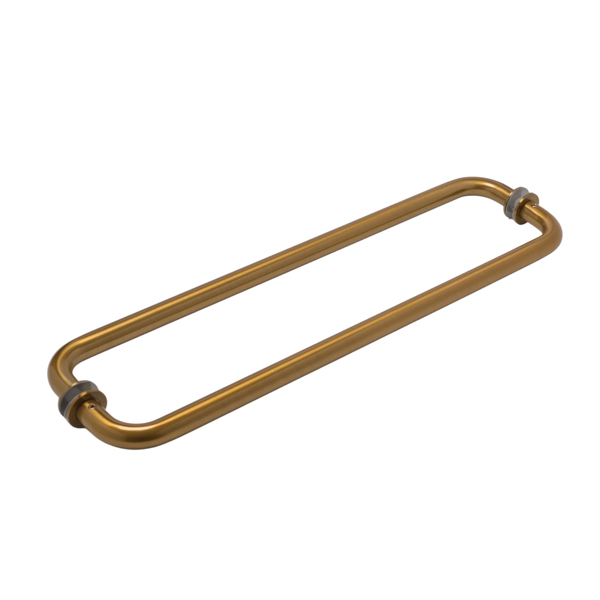 18 Inch Satin Gold Round Back to Back Towel Bar