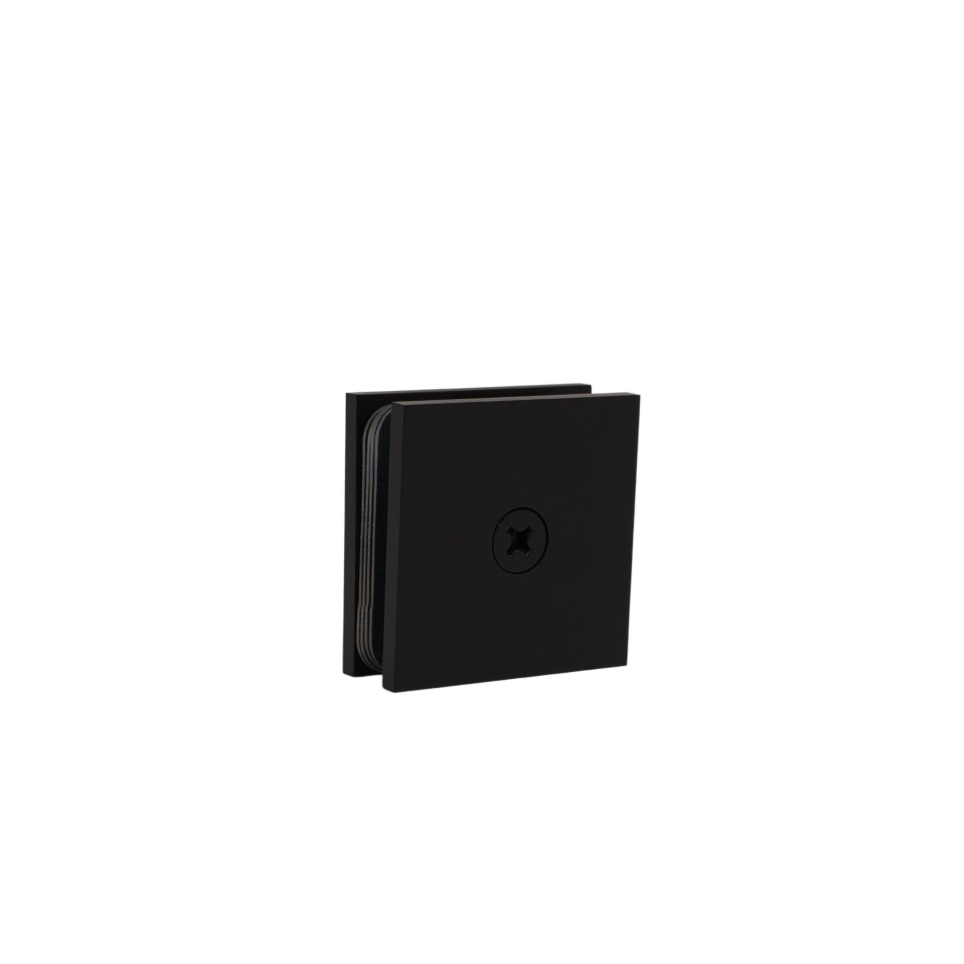 Matte Black 0 Degree Single Hole Square Edge Glass Clamp