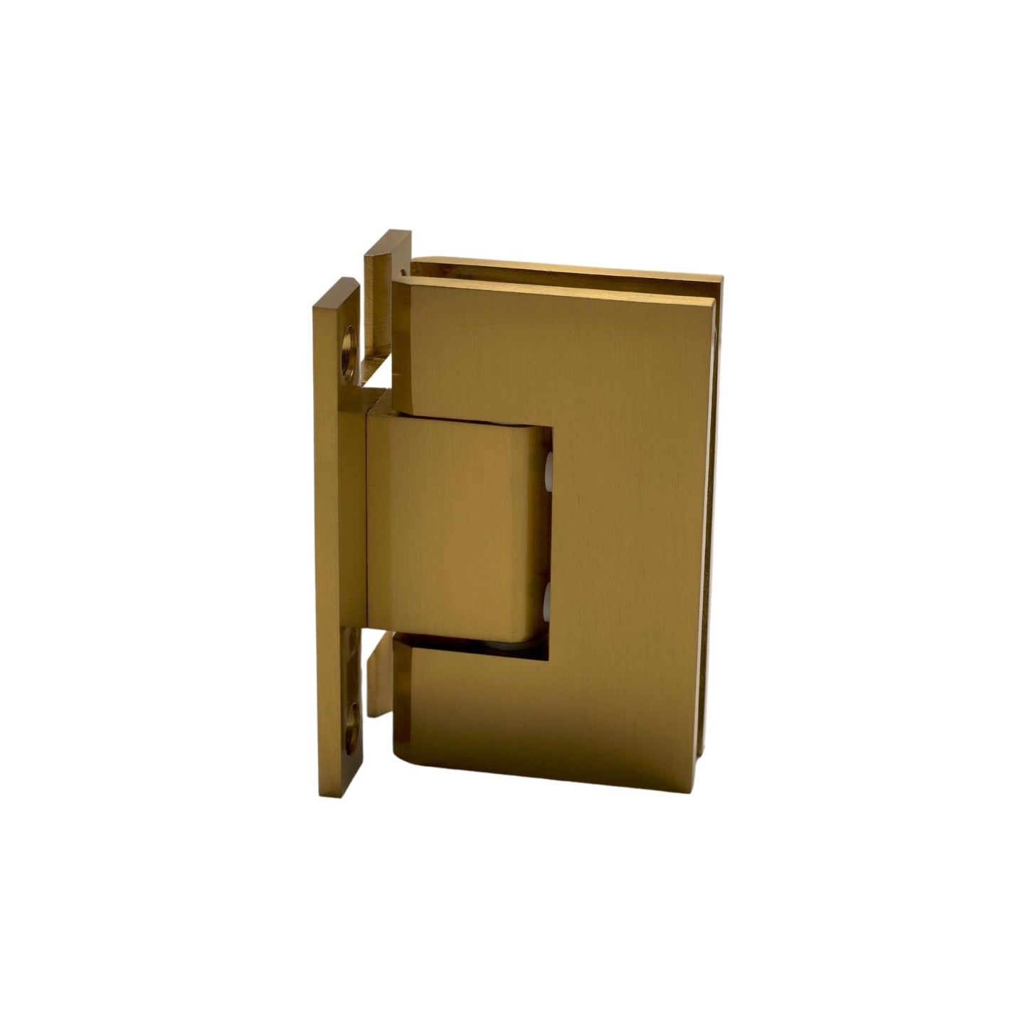 Satin Gold 90 Degree Square Edge H Plate Wall Mount Hinge