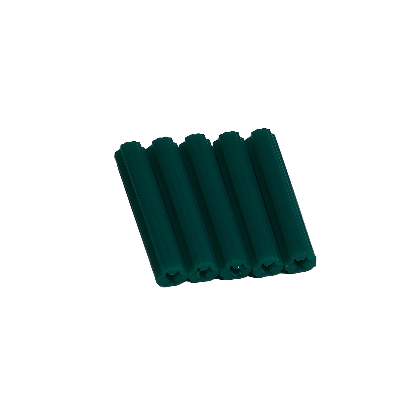 Green 1/4" Screw Expanding Plastic Screw Anchors