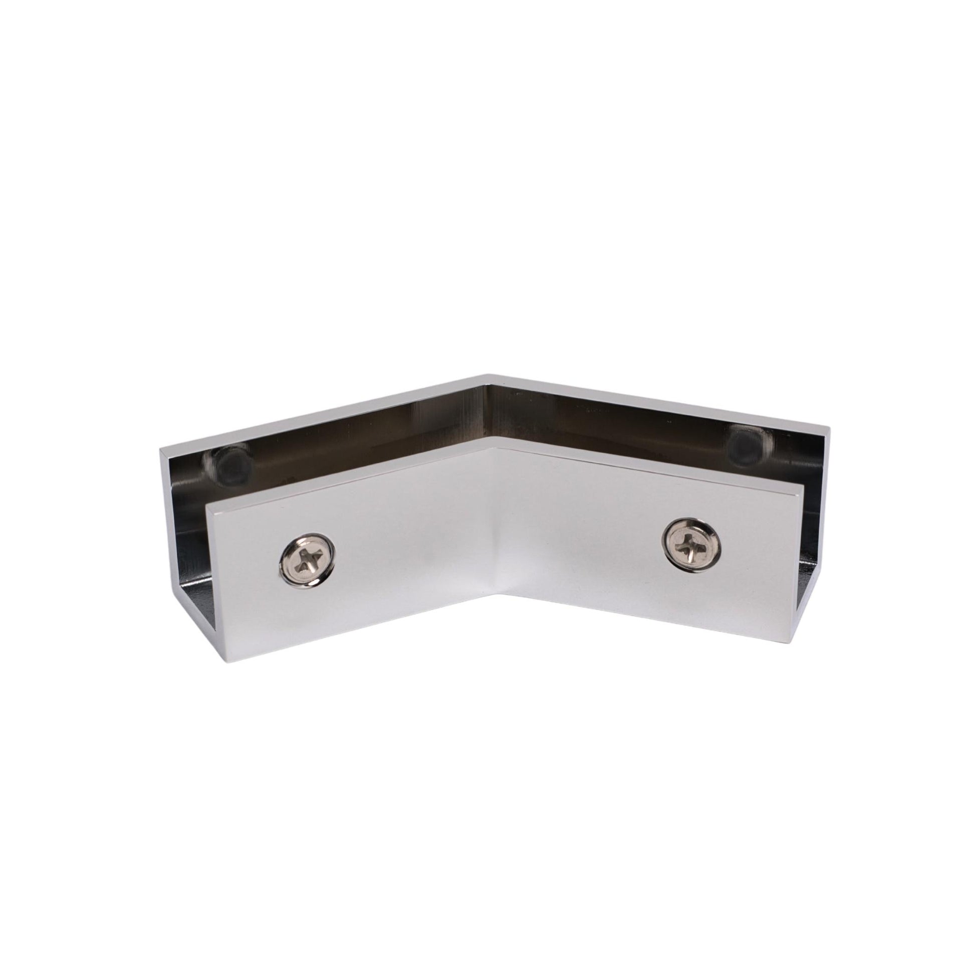 Chrome 135 Degree Sleeve Over Glass Clamp