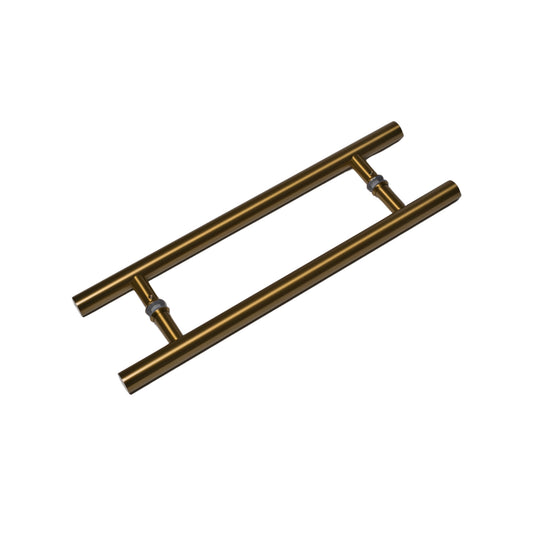 Twelve inch satin gold ladder pull handle with 1" tube diameter