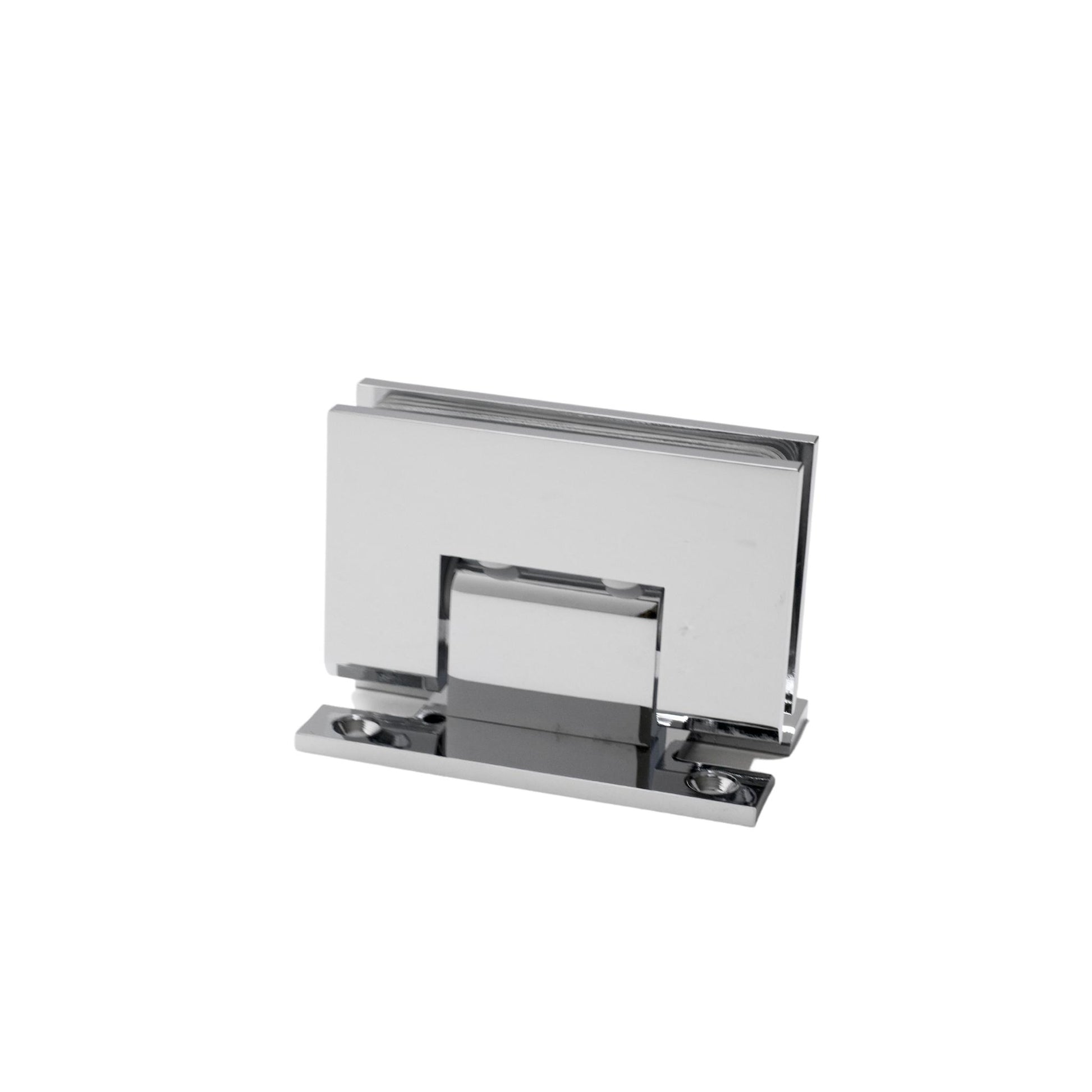 Chrome 90 Degree Square Edge H Plate Wall Mount Hinge