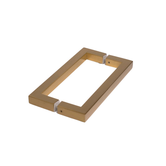 Satin Gold 8“ Square Door Handle