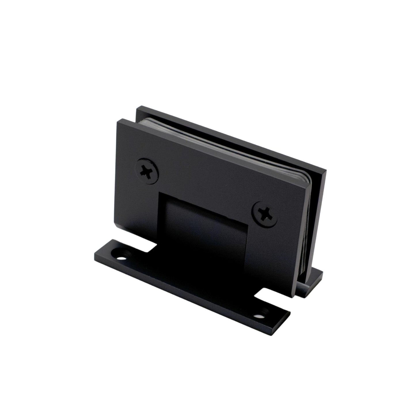 Matte Black 90 Degree Square Edge H Plate Wall Mount Hinge