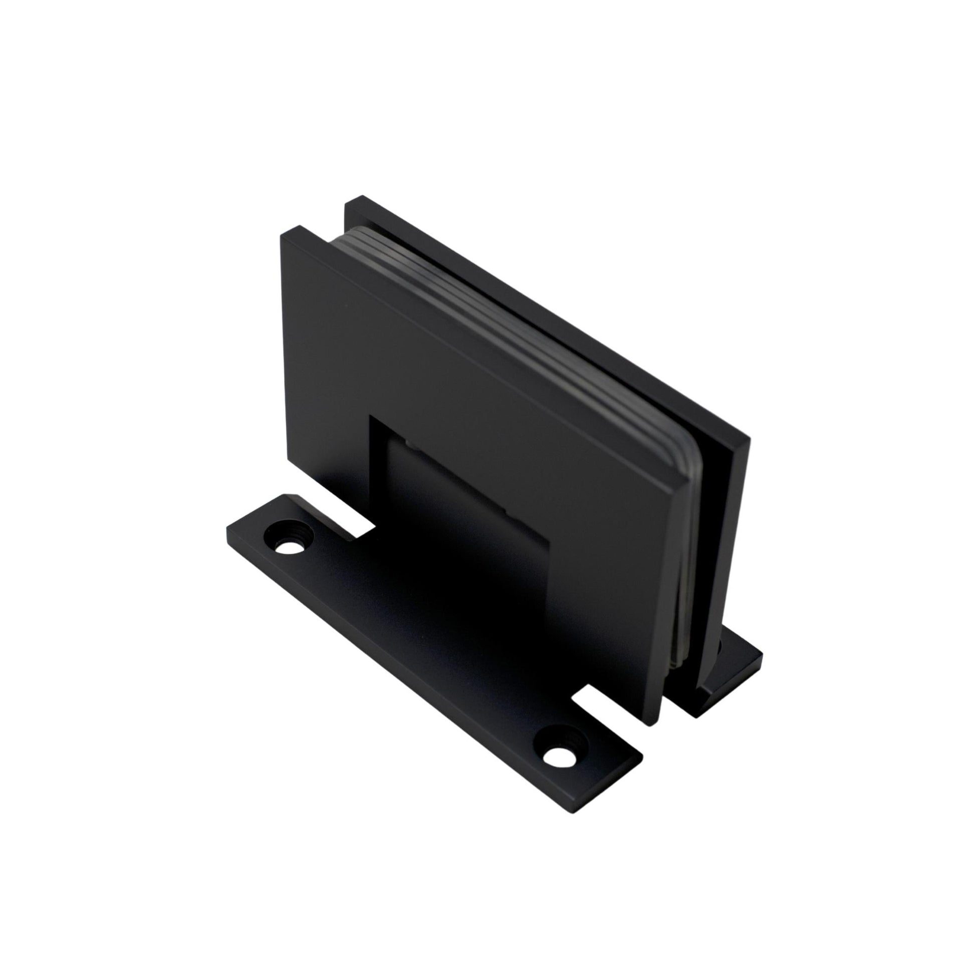 Matte Black 90 Degree Square Edge H Plate Wall Mount Hinge