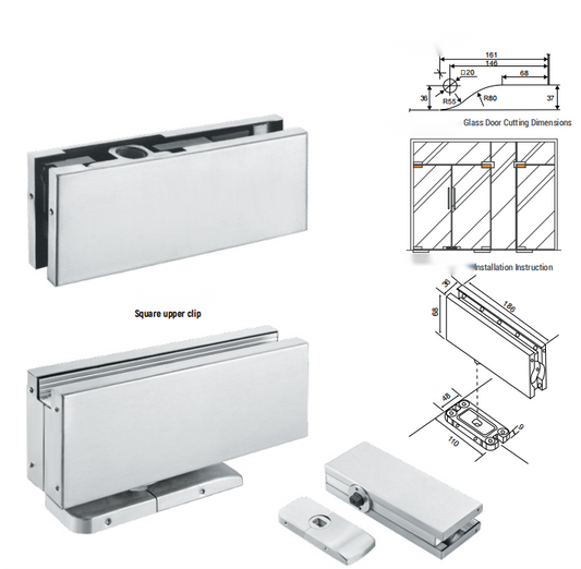 Spring Recess Fitting Commercial Patch Fitting & Floor Spring – Glass House Supplier